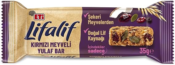 Meat Lifalif Red Fruit Oat Bar 35g x 16 Pieces