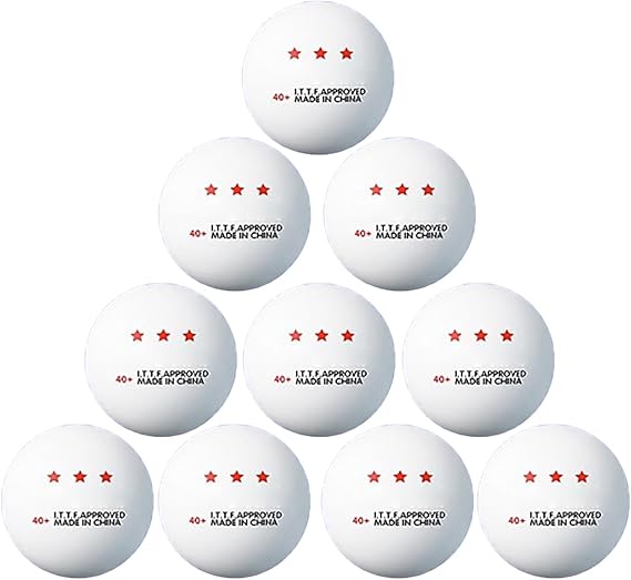 10 Pcs 3-Star Table Tennis Ball High Training Pingpong for Indoor Outdoor Competitions Table Tennis Indoor Sports Competition Grade