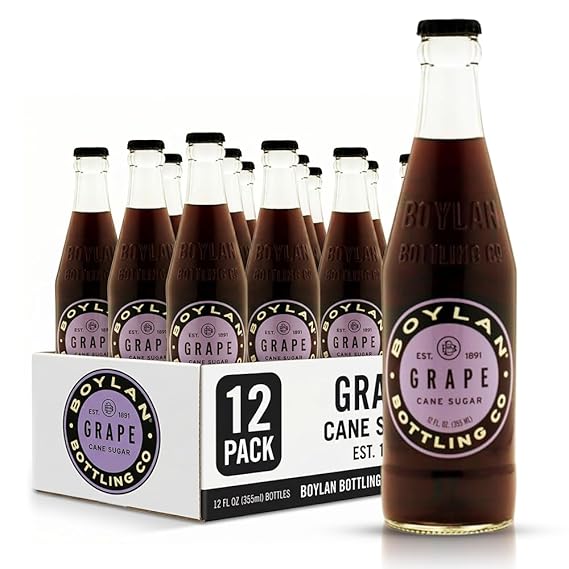 Boylan Bottleworks Grape Soda, 12 Oz (12 Glass Bottles)