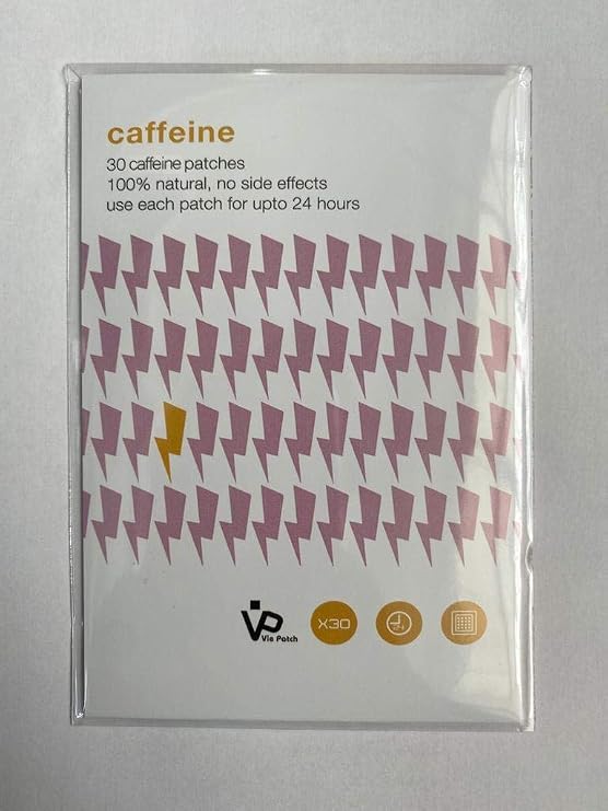 Vie Patch Caffeine Patches Pack of 30, 100% Natural, No Side Effects, use Each Patch Upto 24 Hours