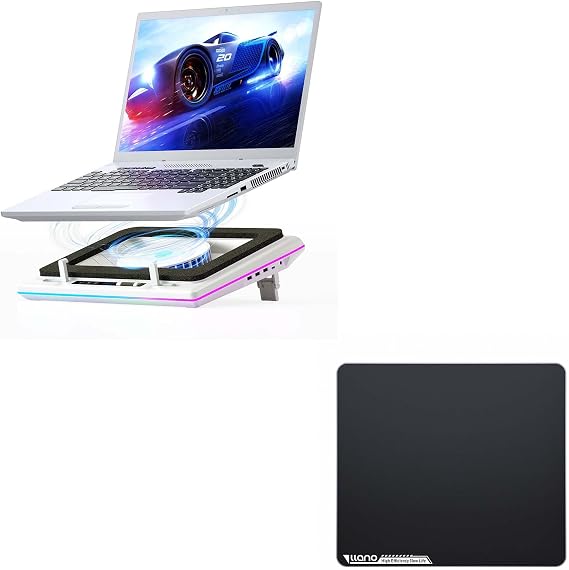 llano Laptop Cooler Bundle with Glass Mousepad Large Size
