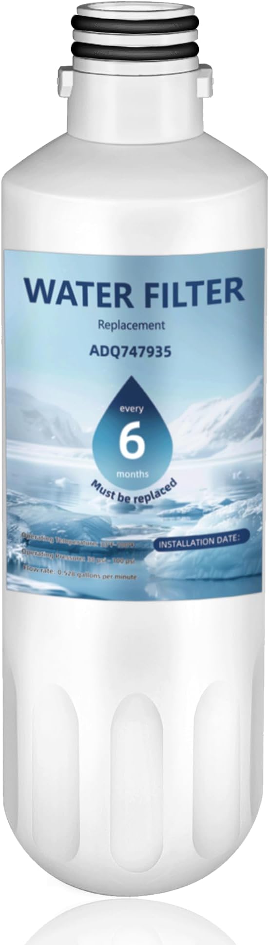 LT1000P ADQ747935 Water Filter 6-Month Replacement for LG LT1000P/PC/PCS ThinQ Water Filter AGF80300704,LMXS28626S,LFXS26973S,LRFLC2706S,LRMXS2806S,LRFS28XBS,LFXC22526S