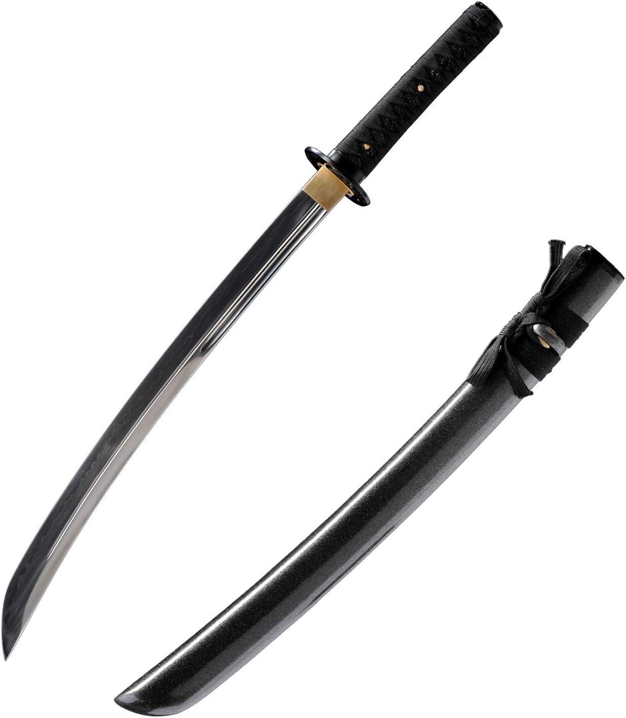 Handmade Japanese Wakizashi T10 Steel Clay-Tempered Samurai Short Sword Katana