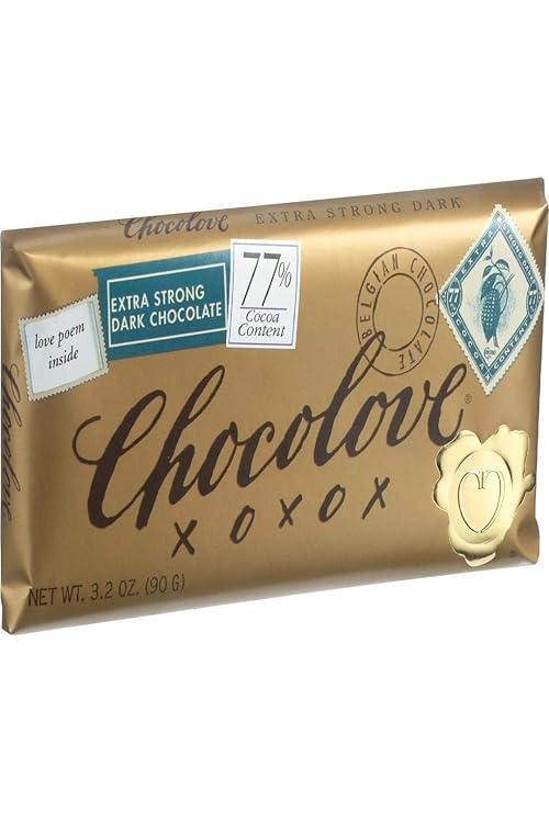 Chocolove Xoxox - Premium Chocolate Bar - Dark Chocolate - Extra Strong - 3.2 oz Bars - Case of 12