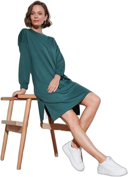 Lela Modest OYSHO Kumaş Relaxed Fit Yırtmaçlı Tunik Bayan TUNİK 5865878
