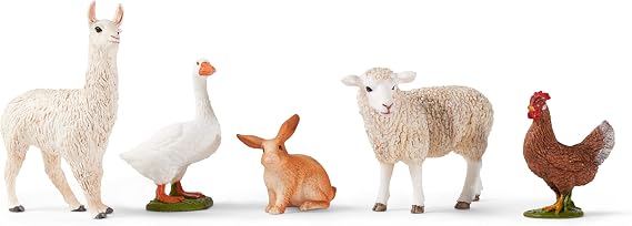 Schleich Farm World - 5Pc Cute Farm Animal Playset - Kids Ages 3+ | 77536