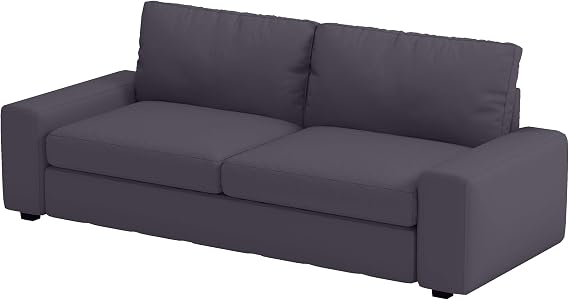 HomeTown Market KIVIK Heavy Duty Sofa Cover Compatible with IKEA Kivik Sofa Compatible Slipcover Only (Polyester Gray 3 Seats)