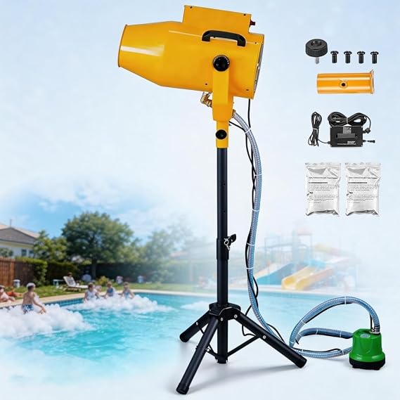 1200W Foam Machine for Party, Outdoor Foam Party Machine, Large Volume Foam Maker with Wide Coverage, 10ft Distance Spray Effect, Bubble Machine for Amusement Park, Music Festival, Backyard