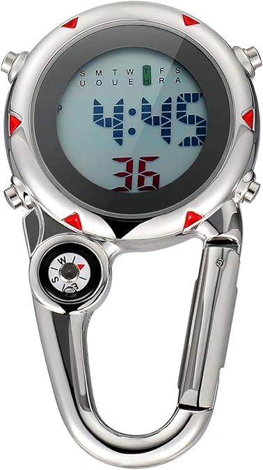 IMIKEYA Outdoor Sport Watches Stopwatch, Clip Watch Clip Hanging on Quartz Watch for Climbing Hiking