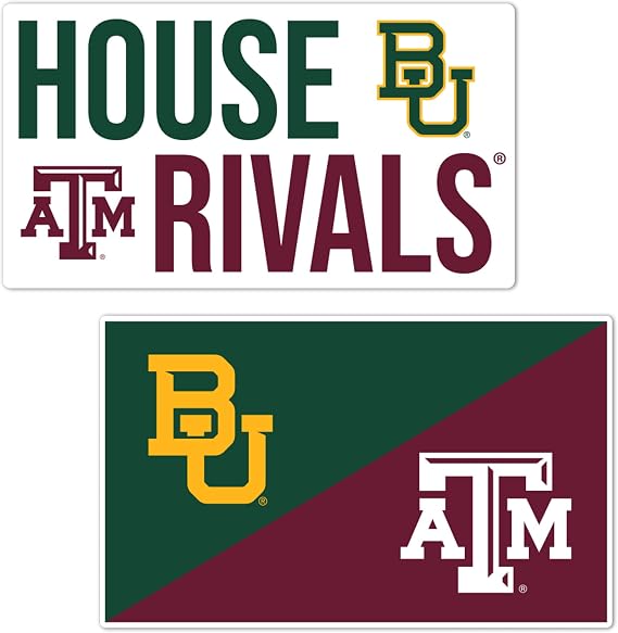 Desert Cactus Baylor Bears Texas A&M Sticker Decal (House Rival- 4" A)