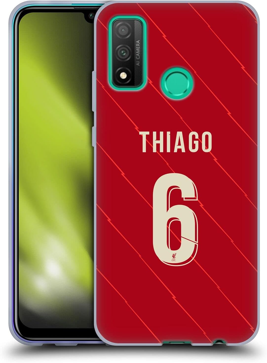 Head Case Designs Officially Licensed Liverpool Football Club Thiago 202122 Players Home Kit Group 1 Soft Gel Case Compatible with Huawei P Smart 2020