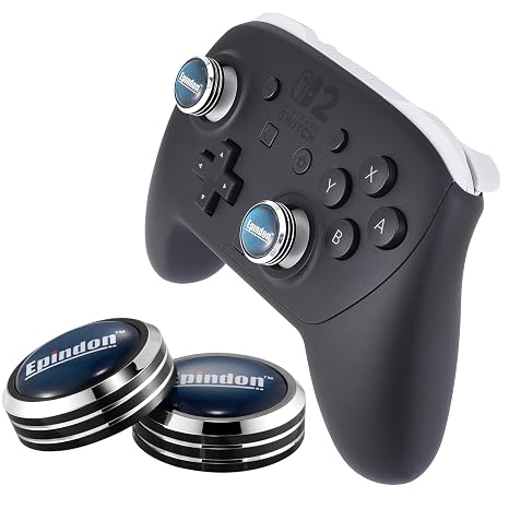 Epindon Cap-Con for Nintendo Switch 2 Pro Controller, Blue&Black, 2-PACK