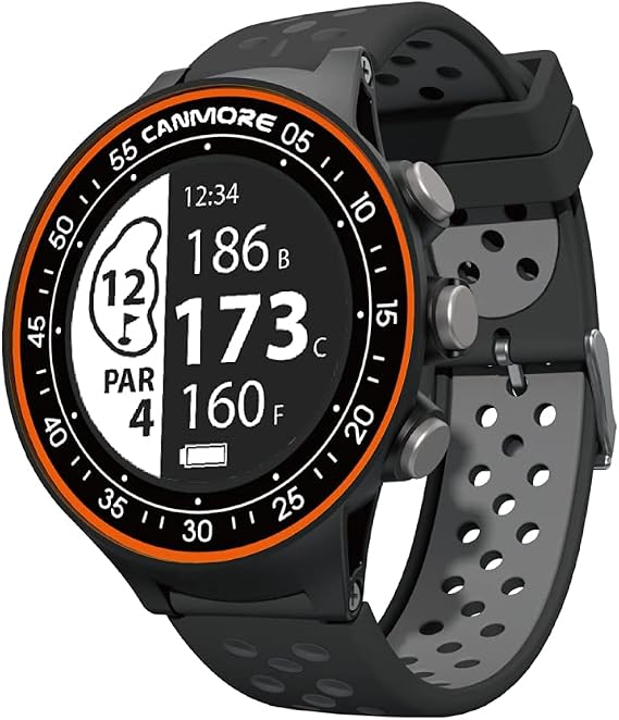 CANMORE TW410G GPS Golf Watch with Step Tracking (Orange)- 41,000+ Free Worldwide Golf Courses Preloaded - Minimalist & User Friendly