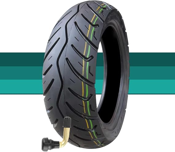 100/80-12 Tire for Scooter, 100/80/12 56J Replacement Street Tubeless Tires for Front or Rear Fits on 12 Inch