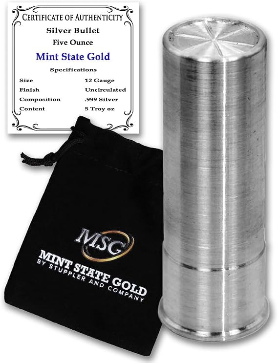 Silver Bullet - 12 Gauge (5 oz) - .999 Pure Silver by Mint State Gold