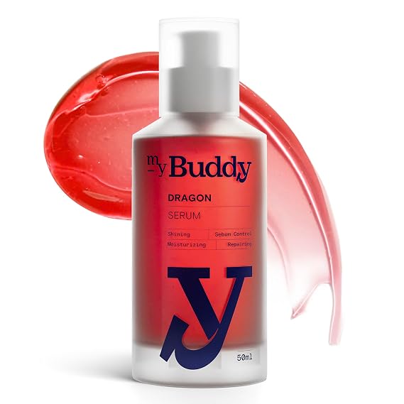 myBuddy Dragon Blood Serum 1.7oz | Niacinamide, Vitamin C, Hyaluronic, Allantoin | Hydrating, Brightening | Natural Lightweight Moisturizer | All Skin Types | Non-sticky | Korean Gift
