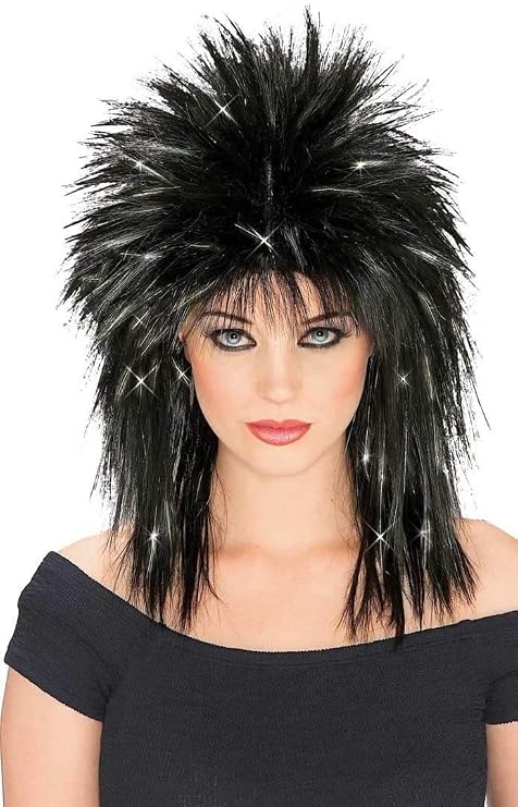 Rubies Superstar Wig with Silver Tinsel for Adults, Women's No Size