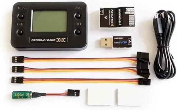 A3 Super4 Hobbyeagle Flight Controller 6-Axis Gyro Stabilizer Full Set with Program Card for Fixed Wing RC Airplane FPV Aircraft Models (A3 Super4 Full Set)