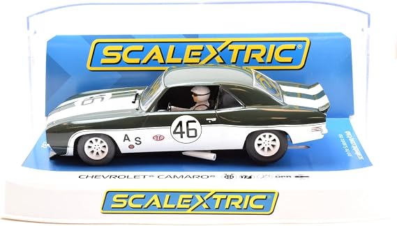 Scalextric 1969 Chevrolet Camaro Trans-Am #46 1:32 Analog Slot Race Car C4452