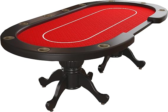 IDS Online 96" Aura Poker Table Red