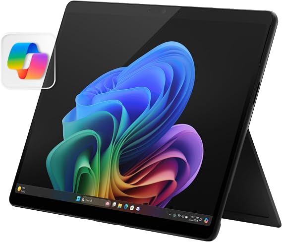 Microsoft Surface Pro 2'si 1 Arada Dizüstü/Tablet (2024), Windows 11 Yardımcı Pilot+ PC, 13 inç Dokunmatik OLED Ekran, Snapdragon X Elite (12 Çekirdek), 16GB RAM, 256GB Depolama, Siyah, Amazon