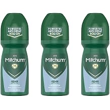 Mitchum Roll-On Antiperspirant and Deodorant for Men, Unscented, 3.4 Fluid Ounce?Pack of 3