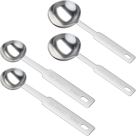 LEIFENY 2PCS 1tbsp & 2PCS 1tsp measuring Spoon Bundle