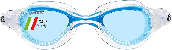 CRESSI Unisex Adult Comfortable Swim Goggles - Shatterproof + UV Protection Lens - Flash: made in Italy