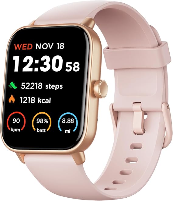 Fitpolo Smart Watch for Women,1.8 Touchscreen, Bluetooth Call, Alexa Built-in,24/7 Heart Rate SpO2 Monitor,Step Counting,Sleep Tracking, IP68 Waterproof Fitness Tracker Watch for Android iPhone