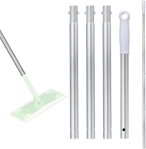 crayBG モップハンドル交換用 swifferモップ対応 モップスティック Swiffer Sweeper Mop対応 4セクション44インチモップハンドル交換用スティック