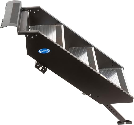 MORryde STP-209 StepAbove Fold-Up RV Entry Step - 3-Step (8" Step Rise), Fits 30" to 32" Door Width