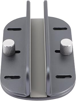 POPETPOP Adjustable Vertical Laptop Stand and Desktop Laptop Holder for Office and Home Use Compact Small Gray-Black Compatible with Notebooks Tablets and Smartphones
