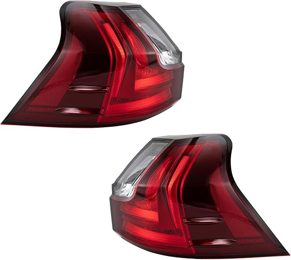 LED Tail Lights Assembly For 2016-2021 Lexus LX570 Rear Light Brake Assembly, Rear Lamps Red Clear Rear Tail Lights OEM 6575376878 (Driver + Passenger Side)