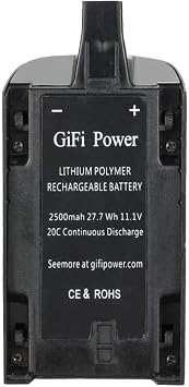 MaximalPower Li-Po Lithium-Polymer Rechargeable Battery for Parrot Bebop 3.0 2500mAh 27.7Wh 11.1V 20C Continuous Discharge 1 Pack