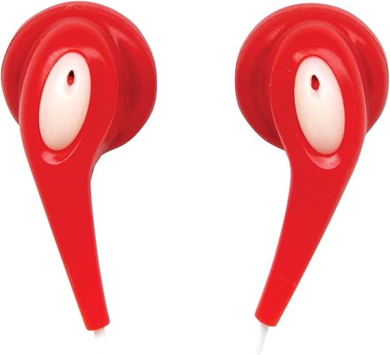 NAXA Electronics NE-925 RE JELLEEZETM Hi-Fi Super Bass Digital Stereo Earphones Red