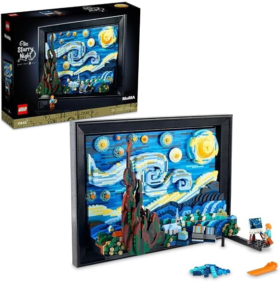 Lego 21333 Van Gogh Starry Night, Art Panel, Interior, Stylish, Toy Blocks, Present, Art, Paintings, Interior, Boys, Girls, Adults