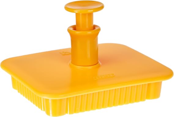 Ibili Petit Beurre Cookie Cutter with Ejector Rectangular Pastry and Biscuit Cutter with Scalloped Edge Premium Baking Tool for Butter Cookies Easy to Use Made in Spain (2.75 x 2.2 Inches)