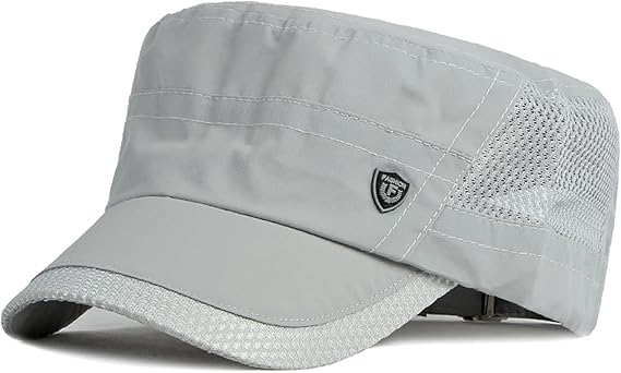 FASHIXD Mesh Military Cap Summer Army Hats for Men Short Bill Hat Cadet Cap