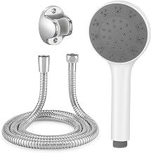 Handheld Shower Head Set with 1.5M Stainless Steel Hose – High Pressure Spray, Chrome Finish, Anti-Clog Nozzles & Wall Bracket, Universal Fit for Bathroom Showers (Style 2)