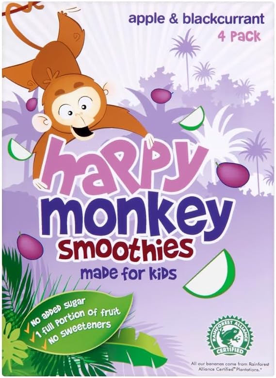 G Sales Bye (Happy Monkey Smoothies Apple & Blackcurrant 180ml)