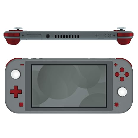 eXtremeRate Scarlet Red Replacement ABXY Home Capture Plus Minus Keys Dpad L R ZL ZR Trigger for Nintendo Switch Lite, Full Set Buttons Repair Kits with Tools for Nintendo Switch Lite