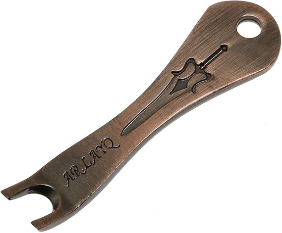 1PC Acoustic Guitar Bridge Pins Puller Peg Remover Multifunction Guitar Peg Puller Bridge Pin Remover Extractor Removal Metal Handy Tool Kit Accessories, Red Bronze