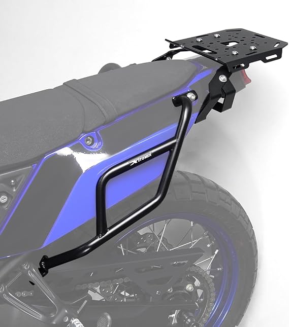 Xitomer Motorcycle Top Luggage Rack and Crash Bars Fit for 2024 Tenere 700 XTZ690 2019 2020 2021 2022 2023 2024 Rear Rack Motorcycle Tank Guard Crash Bars