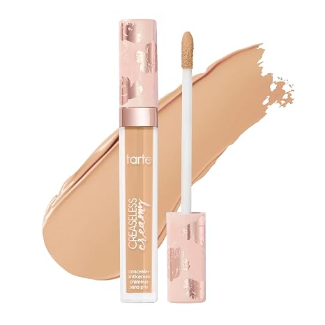 tarte creaseless creamy full-coverage concealer Waterproof Longwear, Vitamin E Niacinamide & Caffeine for covering Dark Circles & Blemishes Hydrating, Blurs & Smooths appearance Vegan & Cruelty-Free