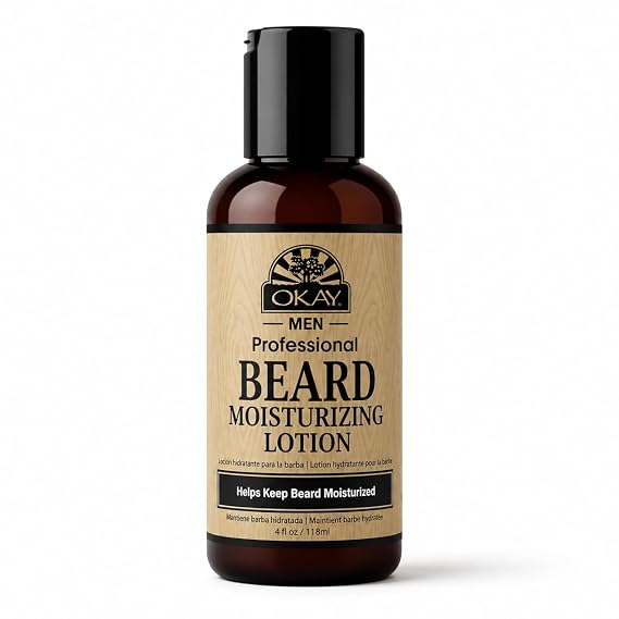 OKAY Men's Beard Moisturizing Lotion, 4 Ounce