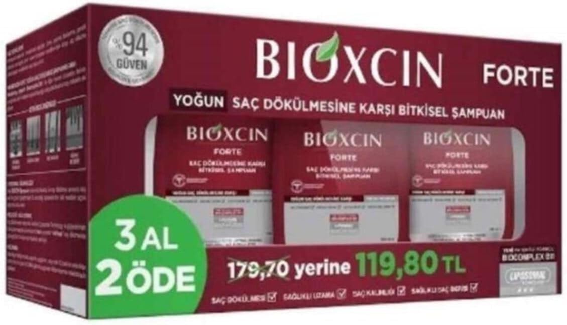 Bioxcin Forte Şampuan 300 ml 3 Al 2 Öde, TYC00317332082