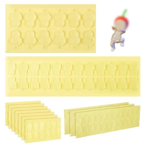 Adhesive Tape for Sonny Angel Hippers,192Pcs Waterproof Adhesive Tape,Double Sideed Stickers for Sonny baby,Two Style Removable Figures Glue Sticky Putty for Doll Mini Figures Phone Accessories