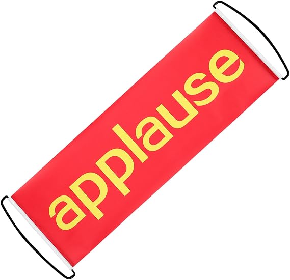DECHOUS Automatic Retractable Banner for Small Theater Shows Weddings and Parties Interactive Cheering Prop Quick Setup for Enhanced Audience Engagement and Fun