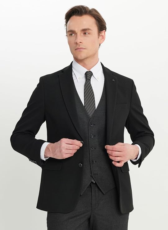 ALTINYILDIZ CLASSICS Slim Fit Slim Fit Mono Collar Suit