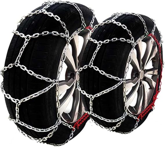 Car Snow Chains Tire Chains for Pickup Trucks SUV Cars Snow Mud Sand Mountain Road Driving Car Anti Slip Tire Chains 225/50R15